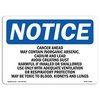 Signmission OSHA Sign, 12" H, 18" W, Aluminum, Cancer Hazard May Contain Inorganic Arsenic Sign, Landscape OS-NS-A-1218-L-10418